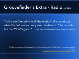 Groovefinder's Extra