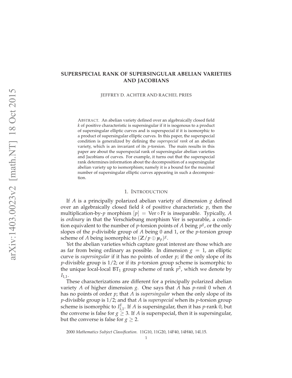 Superspecial Rank of Supersingular Abelian Varieties and Jacobians