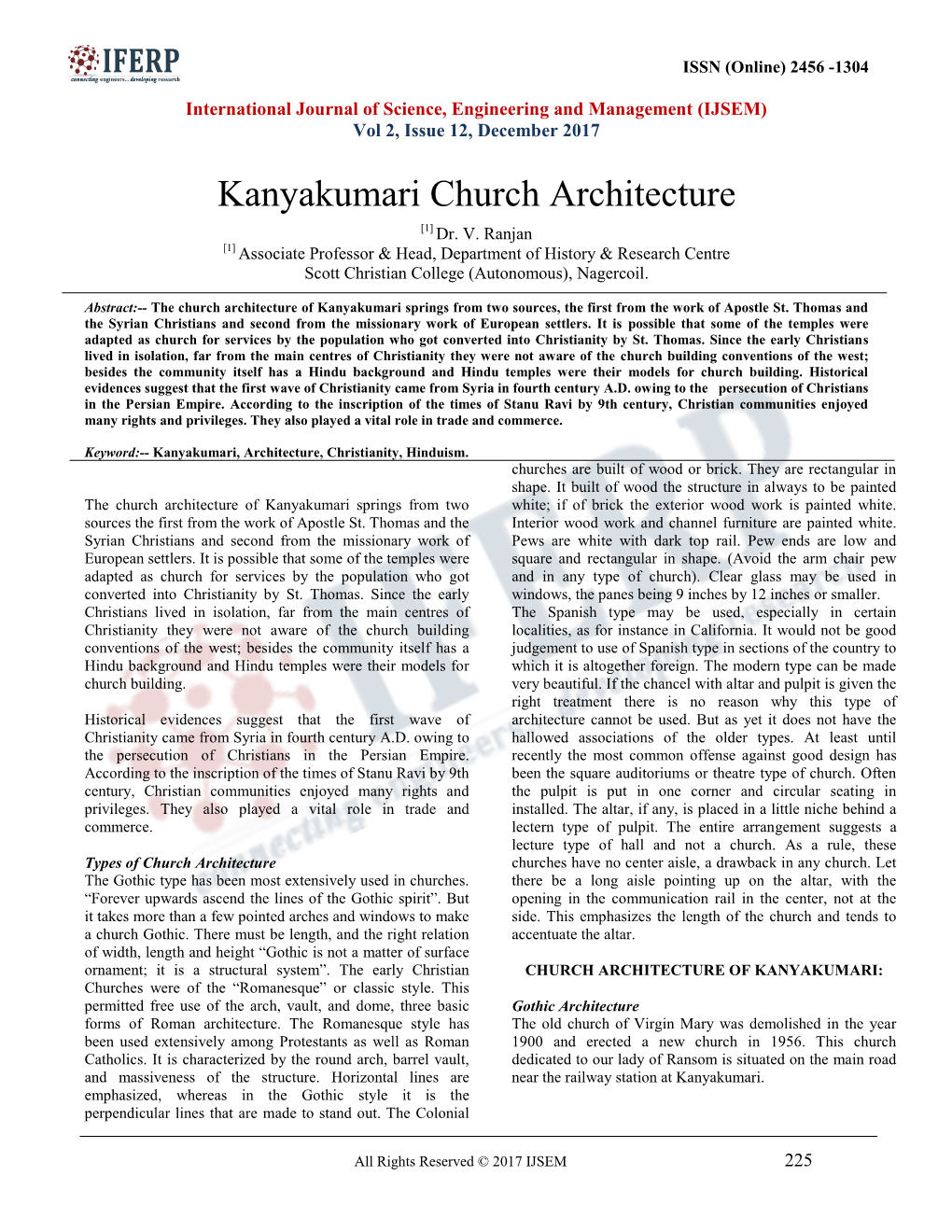 Kanyakumari Church Architecture [1] Dr