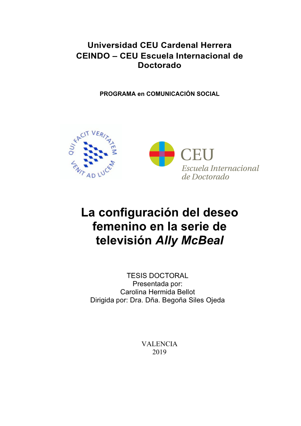 La Configuración Del Deseo Femenino En La Serie De Televisión 