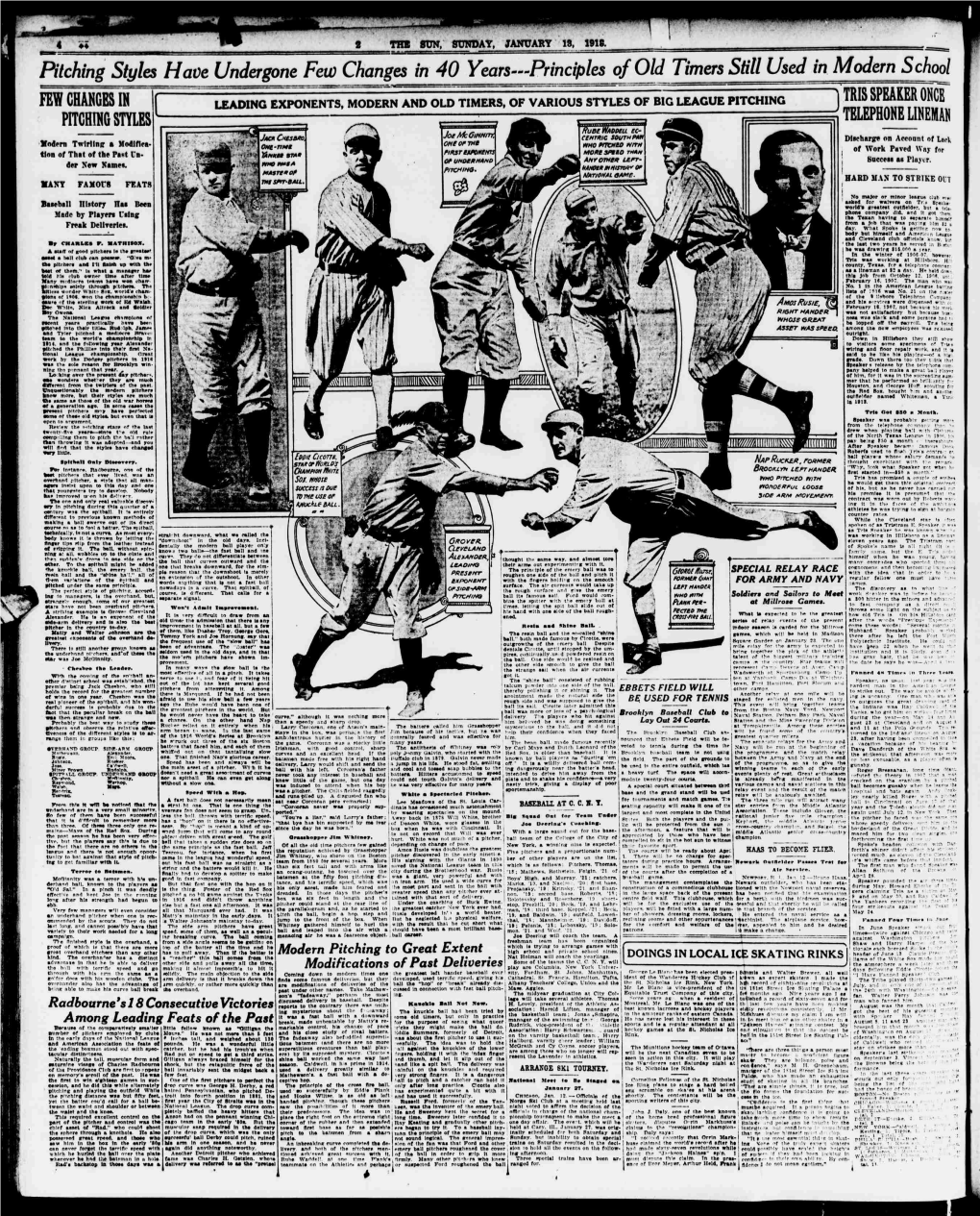 Pitching Styles Have Undergone Few Changes in 40 Yearsprinciples of Old Timers Still Used in Modern School