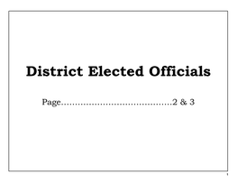 District Elected Officials