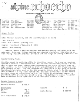 Climbing Since 1946, and Should Provide Us Vlith Some Insight on Climbing in the 40 1 S & 50 1 S