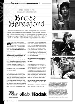An Interview with Bruce Beresford