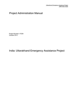 Uttarakhand Emergency Assistance Project (RRP IND 47229)