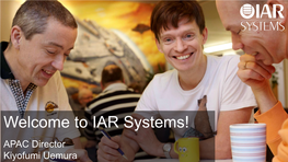 Welcome to IAR Systems!