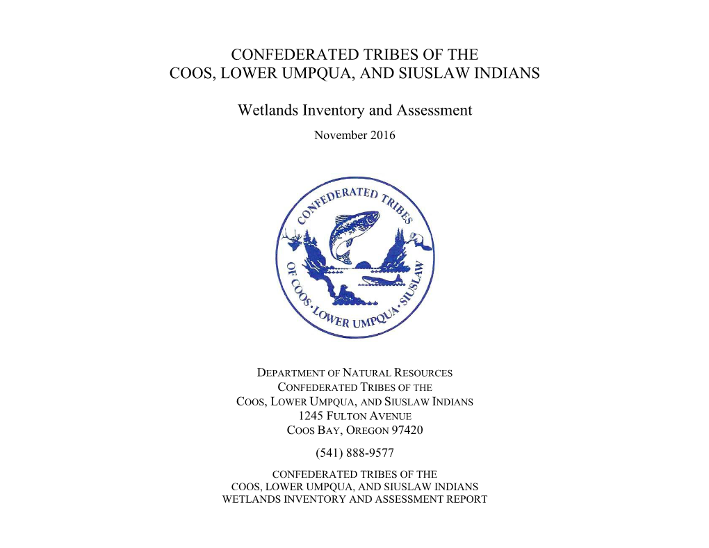 Confederated Tribes of the Coos, Lower Umpqua, and Siuslaw Indians