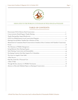 Table of Contents