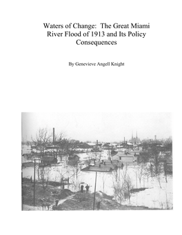 Waters of Change: the Great Miami River Flood of 1913 and Its Policy Consequences