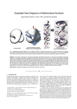 Exploded View Diagrams of Mathematical Surfaces