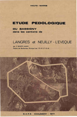 Etude Pédologique Du Bassigny Dans Les Cantons De Langres Et Neuilly-L
