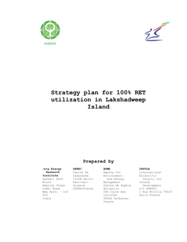 Strategy Plan for 100% RET Utilization in Lakshadweep Island