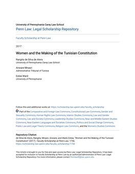 Women and the Making of the Tunisian Constitution