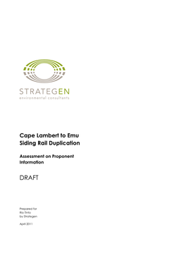 Cape Lambert to Emu Siding Rail Duplication