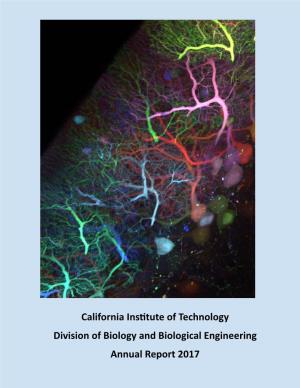 California Insɵtute of Technology Division of Biology and Biological