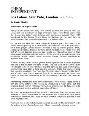 Los Lobos, Jazz Cafe, London