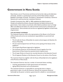 Government in Nova Scotia