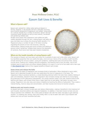 Epsom Salt Uses & Benefits