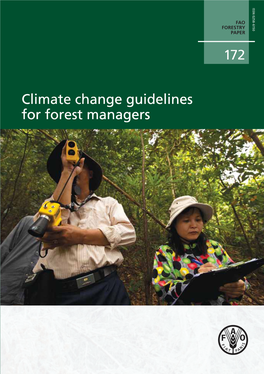 Climate Change Guidelines for Forest Managers for Forest Managers