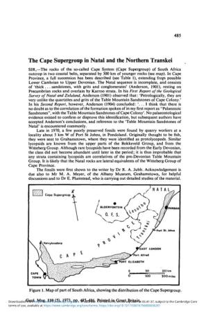 The Cape Supergroup in Natal and the Northern Transkei