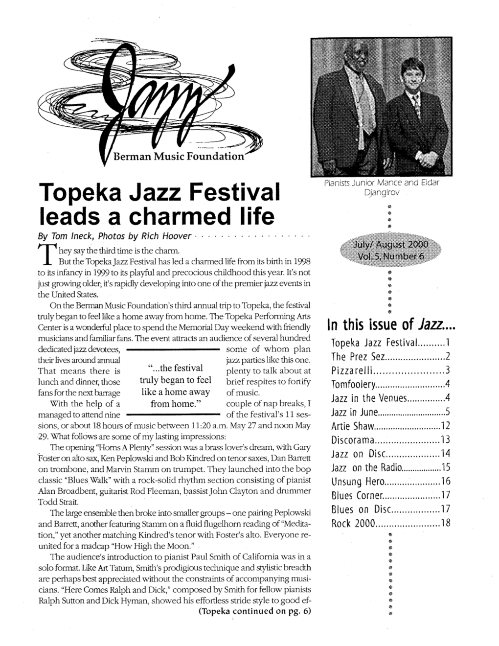 Topeka Jazz Festival Leads a Charmed Life