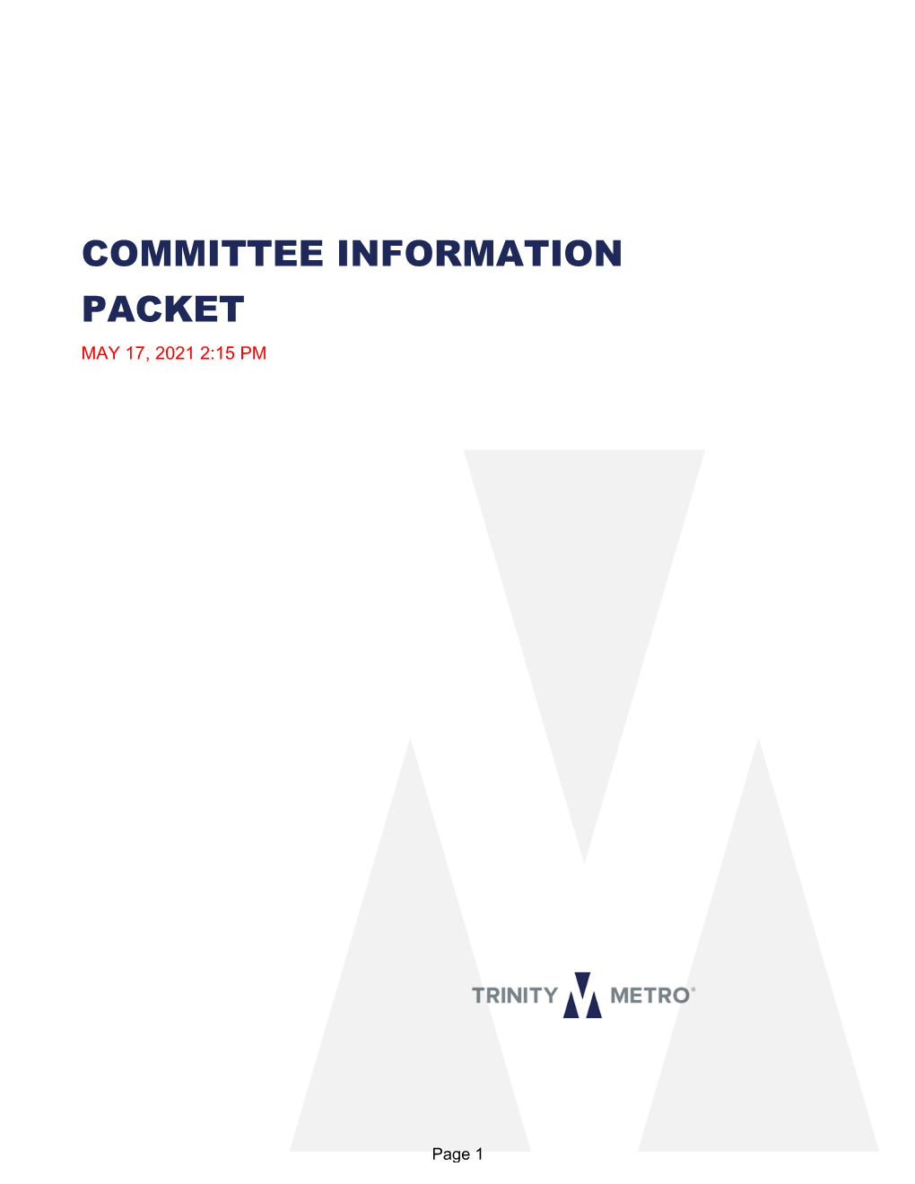 Meeting Packet