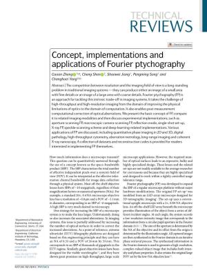 Concept, Implementations and Applications of Fourier Ptychography
