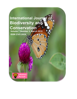 Biodiversity and Conservation Volume 7 Number 3, March 2015 ISSN 2141-243X