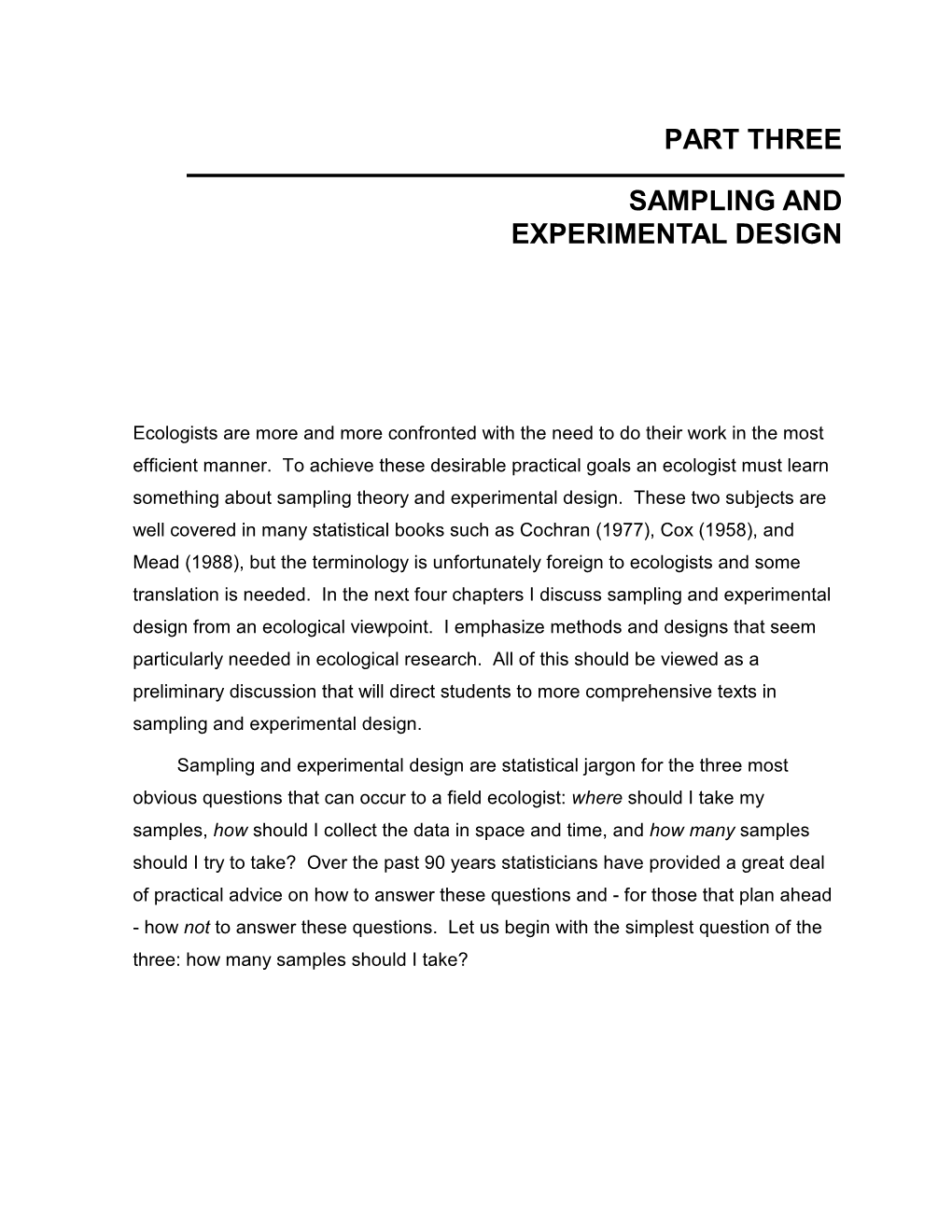 Chapter 7, Sample Size Determination and Statistical Power