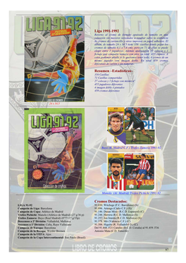 Liga 1991-1992 Resumen