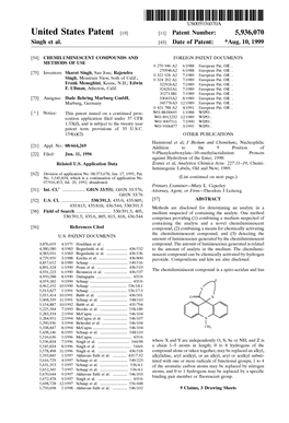 United States Patent (19) 11 Patent Number: 5,936,070 Singh Et Al