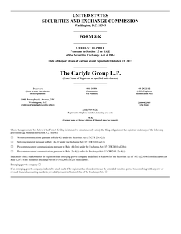 The Carlyle Group L.P. (Exact Name of Registrant As Specified in Its Charter)