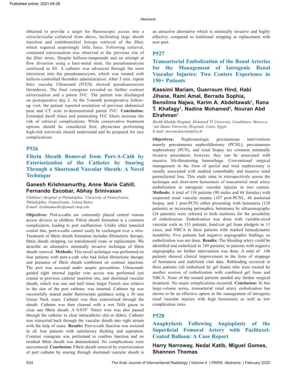 P526 Fibrin Sheath Removal from Port-A-Cath by Exteriorization of The