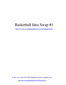 Basketball Idea Swap #1