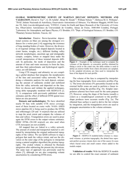 Global Morphometric Survey of Martian Deltaic Deposits: Methods and Validation