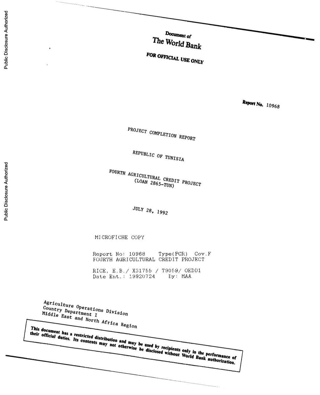 World Bank Document