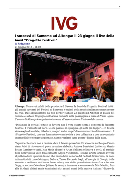 Il Vostro Giornale - 1 / 2 - 27.09.2021 2