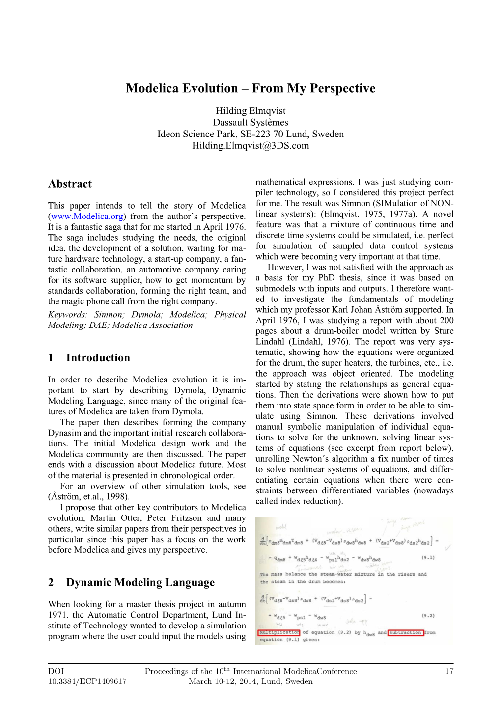 Modelica Evolution – from My Perspective