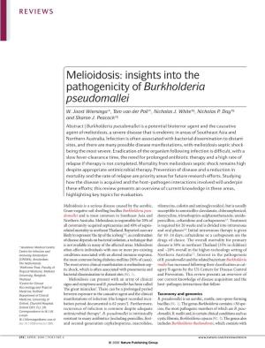 Insights Into the Pathogenicity of Burkholderia Pseudomallei