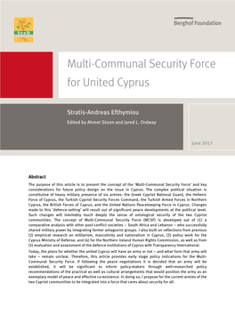 Multi-Communal Security Force for United Cyprus Cyprus 2017 DOWNLOAD