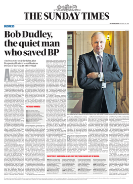 BUSINESS Bob Dudley, DIEGO LEVY the Quiet Man Who Saved BP