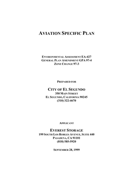 Aviation Specific Plan