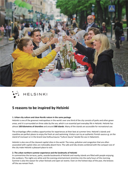 5 Reasons to Be Inspired by Helsinki