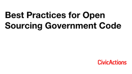 Best Practices for Open Sourcing Government Code Housekeeping