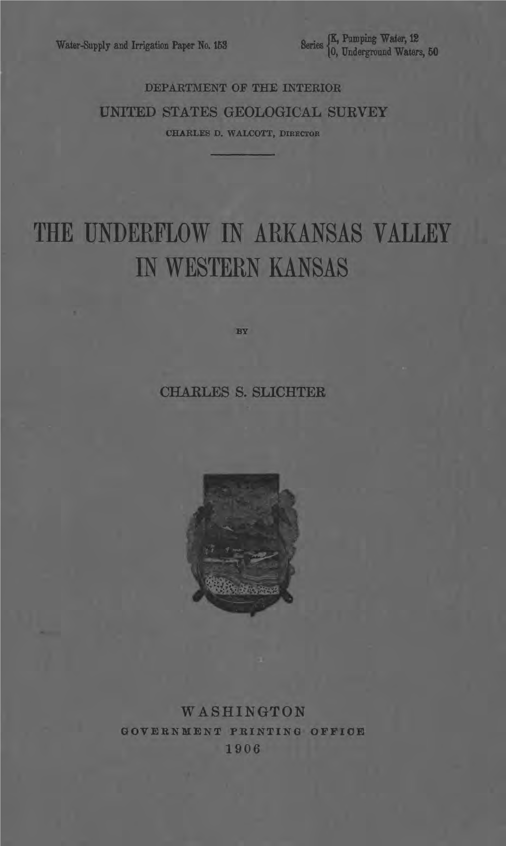 The Underflow in Arkansas Valley in Western Kansas