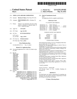 (12) United States Patent (10) Patent No.: US 9,333,159 B2 Hayes (45) Date of Patent: May 10, 2016