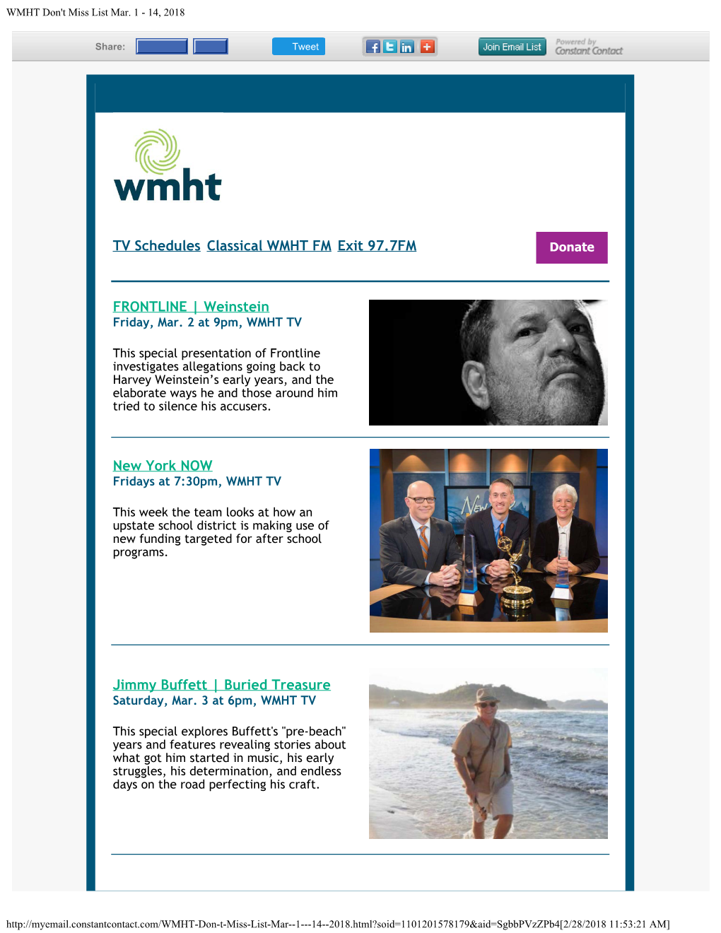 WMHT Don't Miss List Mar. 1 - 14, 2018