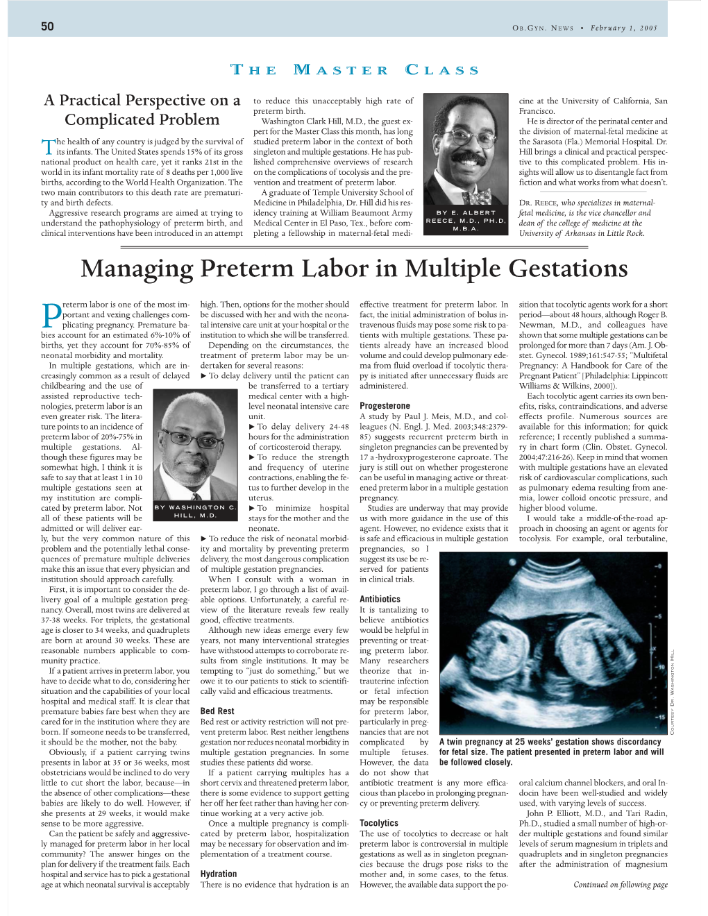 Managing Preterm Labor in Multiple Gestations