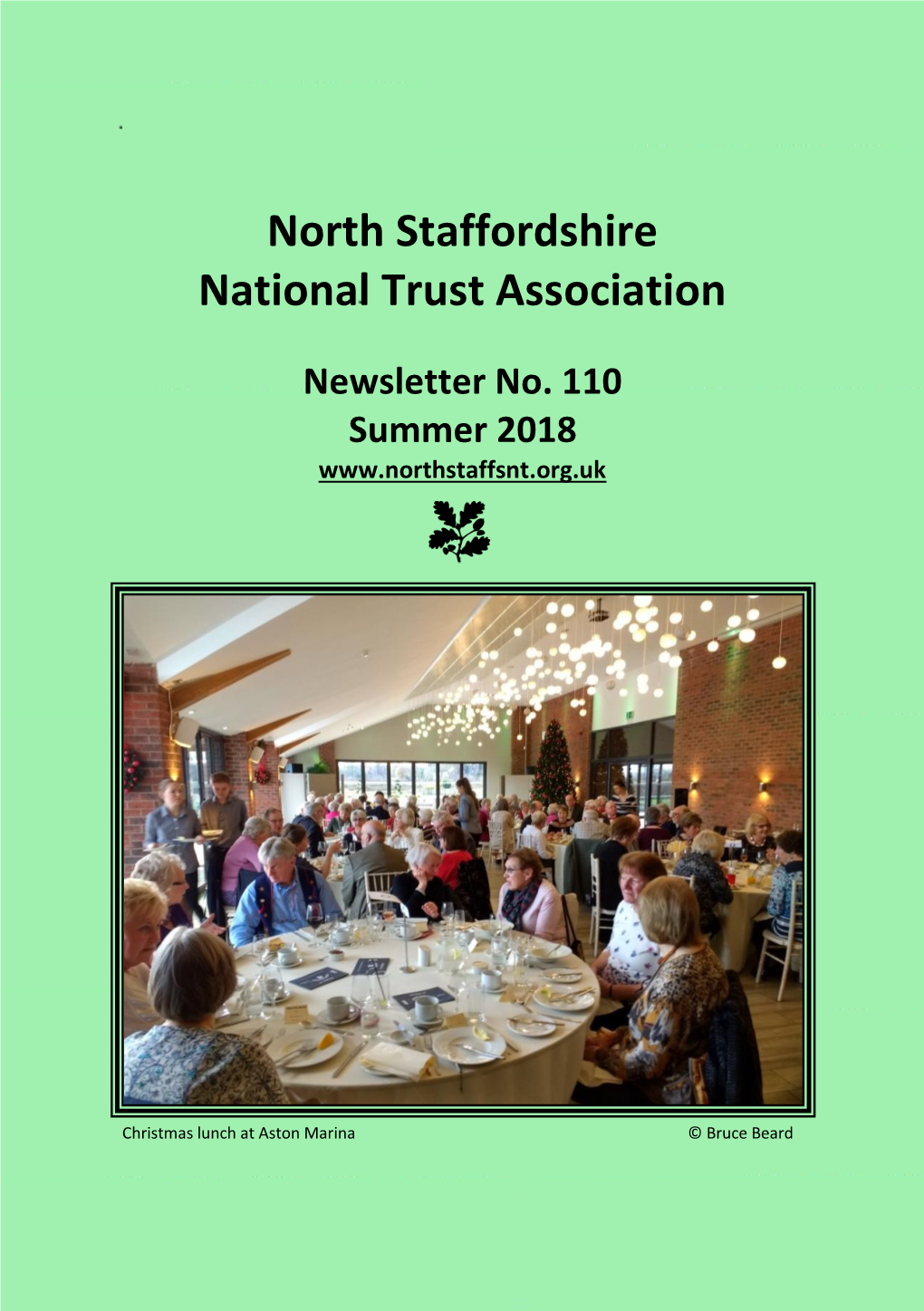 North Staffordshire National Trust Association Newsletter No. 110 Summer 2018 Programme