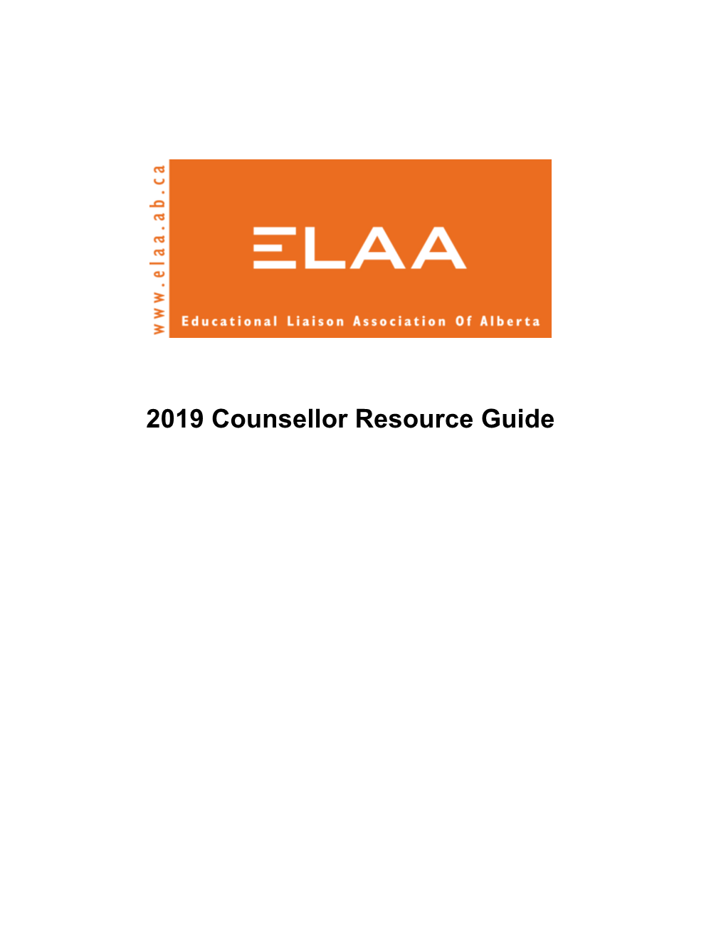 2019 Counsellor Resource Guide